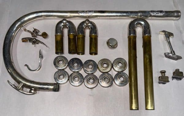 F.E. Olds Silver Marching Trombone Replacement Parts