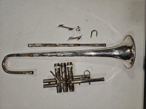 Silver Besson 10-10 Trumpet Replacement Slides Valves Finger Buttons Caps