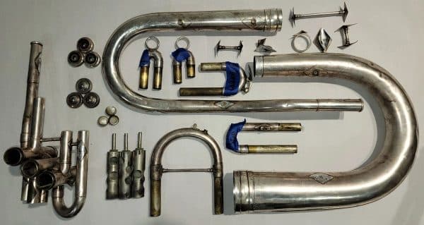 King "Eastlake Ohio" Silver 3 Valve Bell Front Baritone 'Replacement Parts'