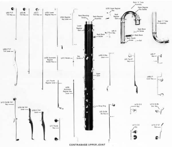 Selmer Bundy Contra Alto Clarinet REPLACEMENT KEYS / PARTS ***Repair!*** - Image 6