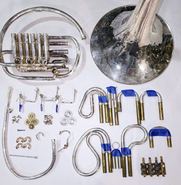 King 1160 Nickel Silver Double French Horn "Used-Parts"