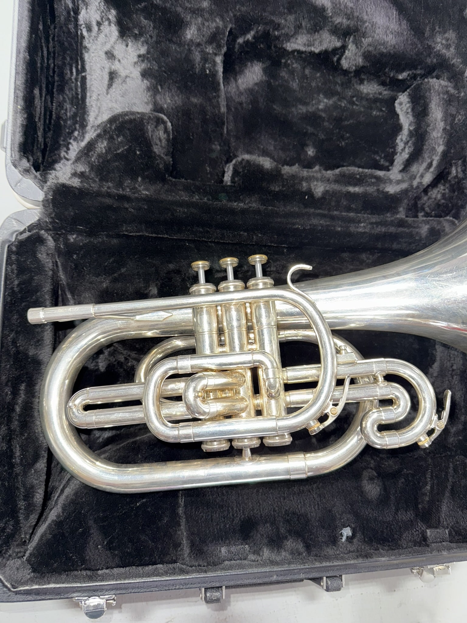Jupiter JMP-450 Silver Marching Mellophone - Image 7