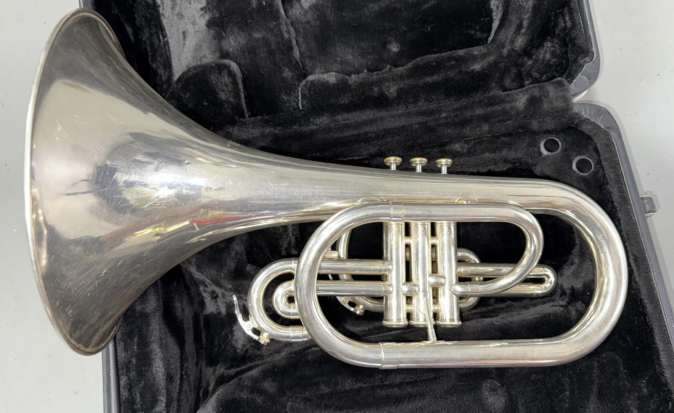 Jupiter JMP-450 Silver Marching Mellophone - Image 4
