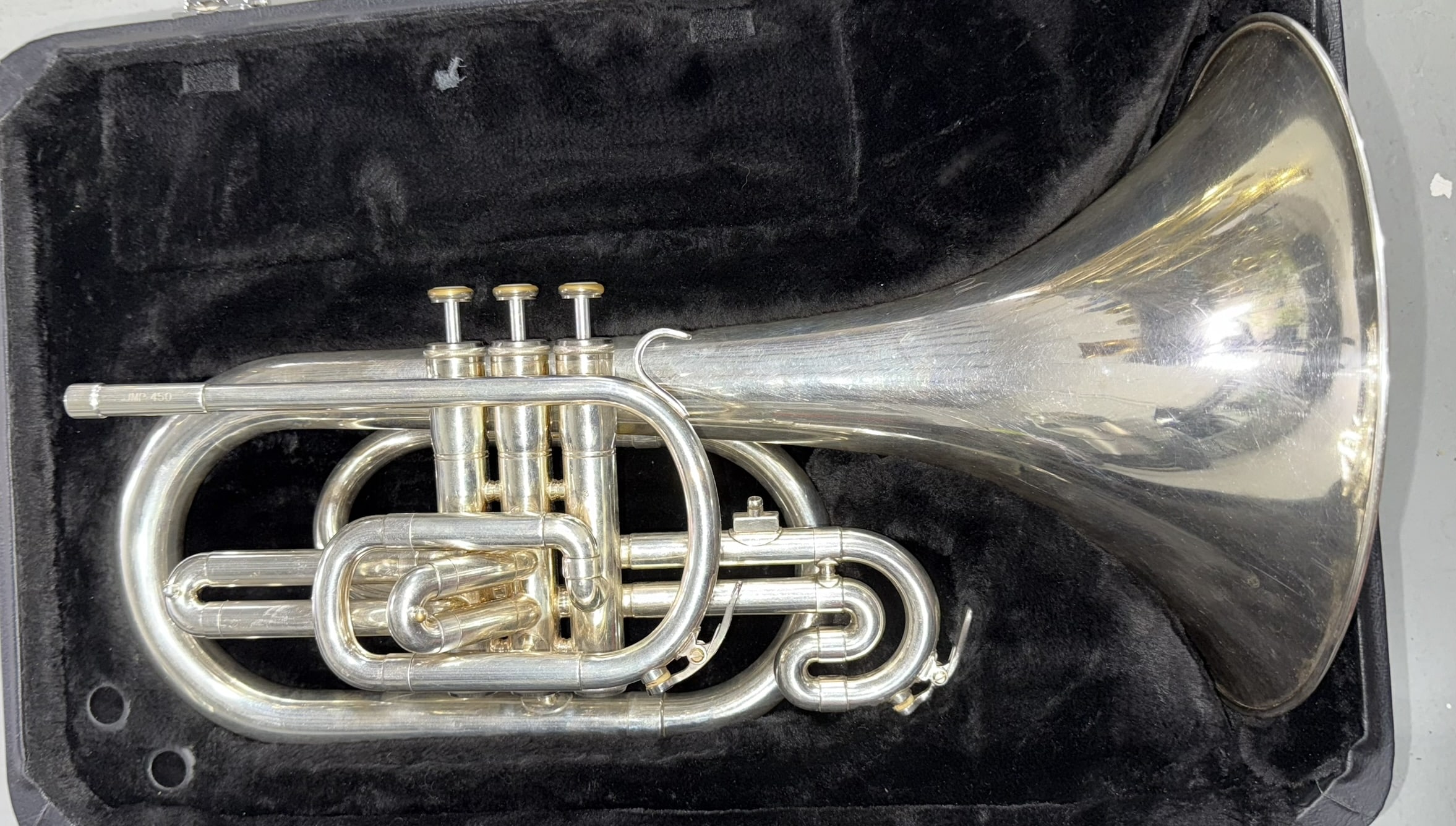 Jupiter JMP-450 Silver Marching Mellophone - Image 3