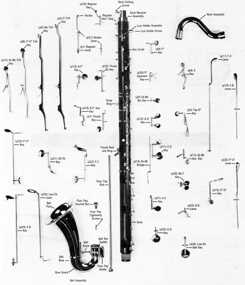 Selmer Bundy Bass Clarinet REPLACEMENT KEYS and Parts - Image 2