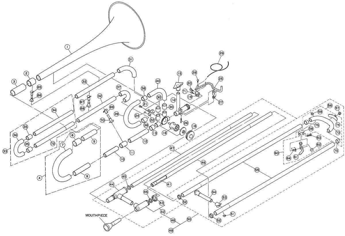 Yamaha YSL-643 Silver F-Attachment Trombone Replacement Parts - Image 2
