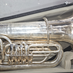 Mack Brass Silver TU-210s Bb 4 Rotary Valve Tuba