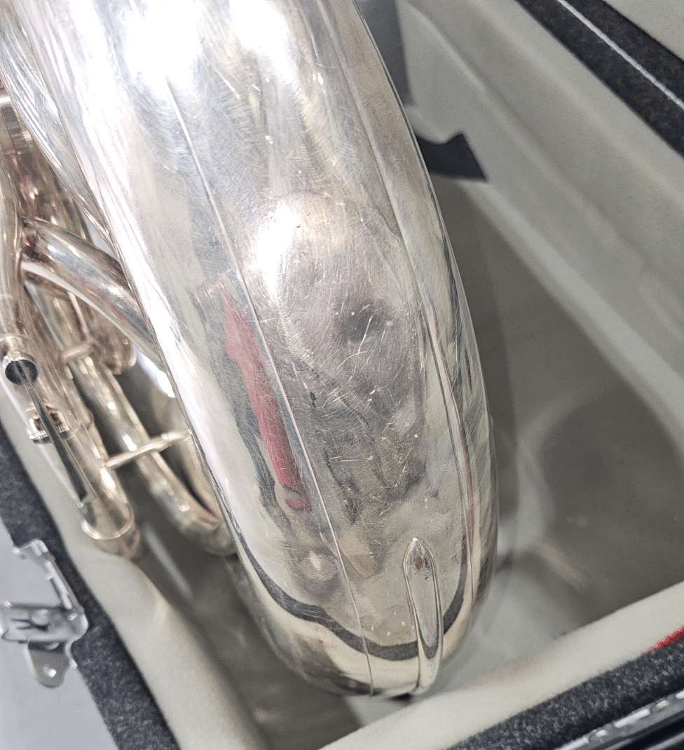 Mack Brass Silver TU-210s Bb 4 Rotary Valve Tuba - Image 4