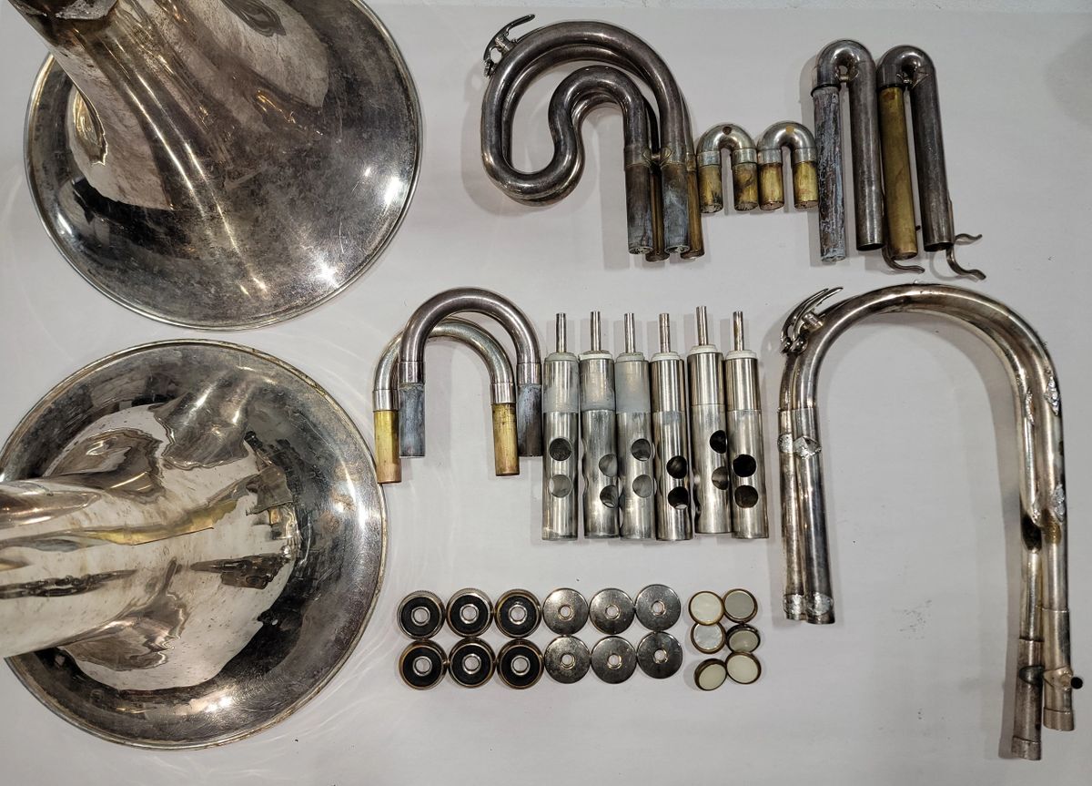 #2 Dynasty M-570 Silver Marching Baritone "Replacement Parts Only"