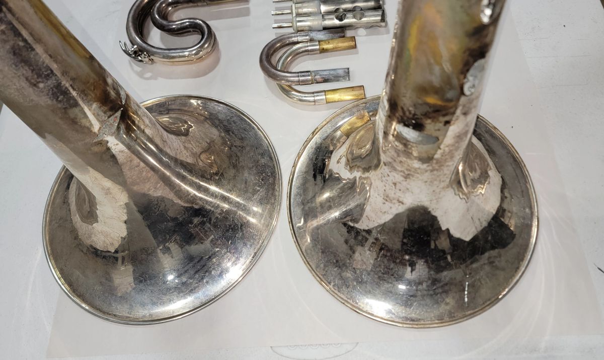 #2 Dynasty M-570 Silver Marching Baritone "Replacement Parts Only" - Image 2