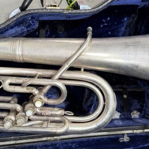 King USA Silver 4 Valve Upright Bell Baritone